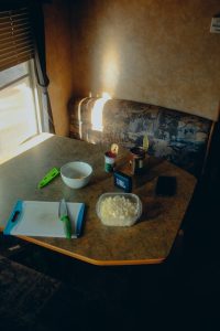 Camper van with dinette