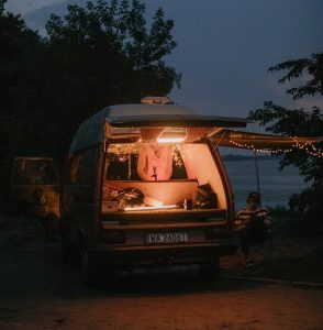 Camper van with improved lighting