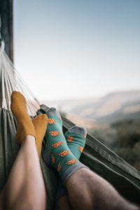 Campervan with a hammock installed